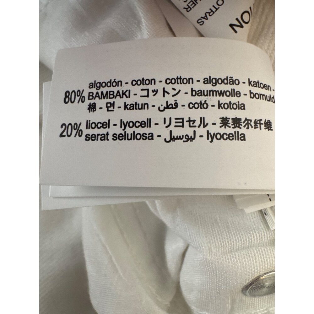 ZARA Size 2 High-Waisted Wide-Leg Jeans Blue Denim White Contrast - Picture 14 of 16